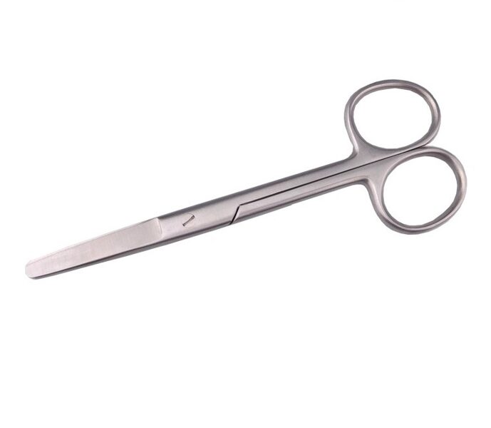 Šķēres taisnas, noapaļotas 140mm